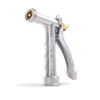 Gilmour 857302-1001 Full Size Zinc Pistol Grip Nozzle with (3, Silver)