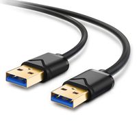 QIVYNSRY USB Cable 3.0 A to A Cable Type A Male to Male Short Cable Cord Data Transfer 5Gbps for External Hard Drive Enclosures HDD, Printers, Modems, Cameras (6FT)