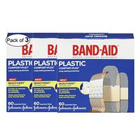 Band-Aid Plastic Comfort-Flex Assorted Strips Bandage Family Pack (Pack of 3)