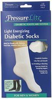 Activa Pressure Lite Light Energizing Diabetic Calf Socks, White, Large