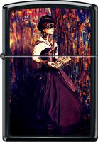 Zippo Steampunk Woman Portrait Black Matte Windproof Lighter