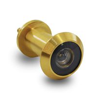 Door Viewer Peephole, Solid Brass 200-degree Door Viewer with Heavy Duty Rotating Privacy Cover for 1-3/8" to 2-1/6" Doors for Home Office Hotel (Gold)