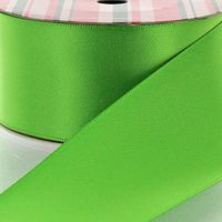 1.5" Leaf Green Double Faced Satin Ribbon 100yd