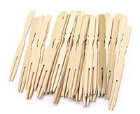Oriental Creations 3.9 Inch Natural Bamboo Mini Forks for Home Party Catering Pack of 200