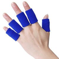 Chen Men 10 Pcs Sports Volleyball Elastic Nylon Finger Sleeve Cover Support Protector (Blue)