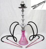 new 4 hose 28" Pink Hookah shisha nargila hookas narguile nargile glass vase