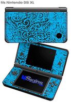 Folder Doodles Blue Medium - Decal Style Skin fits Nintendo DSi XL (DSi SOLD SEPARATELY)