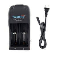 TrustFire TR006 Rechargeable Battery Charger, 2 Slots for Li-ion IMR LiFePO4 10440 14500 16340 17670 18500 18650 25500 26650 Lithium Batteries, AC 100-240V/5.5mm DC 12V Output, Battery Not Included