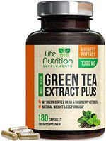 Green Tea Extract 98% Standardized EGCG for Natural Weight Support 1000mg - Supports Heart Health, Metabolism & Energy with Antioxidants & Polyphenols - Gentle Caffeine, Made in USA - 180 Capsules