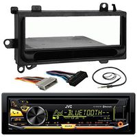 JVC KD-RD97BT Car CD MP3 iPod Bluetooth Stereo Receiver Bundle Combo W/Metra Installation Kit for 1974 and Up Chrysler/Dodge/Jeep Cars + Radio Wiring Harness + Enrock Antenna W/Adapter Cable