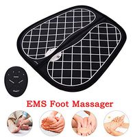 Electric EMS Foot Massager Pad Feet Muscle Stimulator Foot Massage Mat Improve Blood Circulation Relieve Ache Pain Health Care,Black