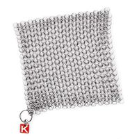 Knapp Made CM Scrubber 6" Small Ring Chainmail Scrubber - For Cast Iron, Stainless Steel, Hard Anodized Cookware and Other Pots & Pans