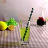 Sikye Drinking Straws,Reusable Glass Smoothie Straws for Milkshakes Frozen Drinks,Asstored Color (B)