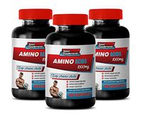 pre Workout with Testosterone Booster - Amino ACIDS 1000Mg - TOP Amino ACIDS Blend - l-theanine and l-tyrosine - 3 Bottles 300 Capsules