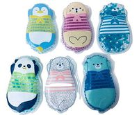Set of 6 Kids -Child Reusable Animal Shaped Cold Packs (Bears, Penguin, Chick, Seal)