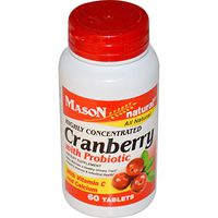 Mason Cranberry with Probiotic Dietary Supplement Tablets, 60 Count Per Bottle (2 Bottles)