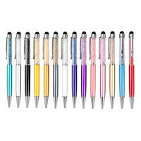 20 Pack Black Ink Crystal Pens with Refills Stylus Diamond Ballpoint Pens for Capacitive Touch Screen (A)