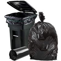 Plasticplace 64-65 Gallon Trash Can Liners for Toter │ 1.2 Mil │ Black Heavy Duty Garbage Bags │ Rolls │ 50” x 60” (100 Count) (W65LDBTL12RL)