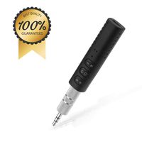 Bluetooth Receiver Adapter, iCrius Portable Wireless Bluetooth 4.1 Audio Receiver & Hands-Free Car Kits Mini Bluetooth 3.5mm Aux Adapter Receiver for Car/Home Stereo Music Sound System (Black)