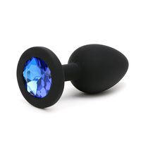 Fucung 1PC 7 * 2.8cm Small B-u-tt Plug Toy for Adult Silicone Rhinestone Jewelry Body Hole Plug Fun Couple Toy for Men Women