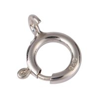 30pcs Sterling Silver Springring Clasp Connectors 7mm for Bracelet Necklace Anklet Charm Jewelry Making SS29