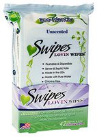 Swipes Lovin All Natural Intimate Feminine Wipes | Aloe & Vitamin E, Free of Chlorine & Dyes, pH-Balanced & Flushable | Unscented, 42 Count, 1 Pack