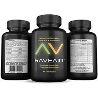 RaveAid: Trusted Since 2011 - Prevent Comedowns, Reduce Jaw Clenching, Neurotoxicity Protection | Party Rave Hangover Cure & Supplement | Custom Scientific Formula For Maximum P (60 Capsules)