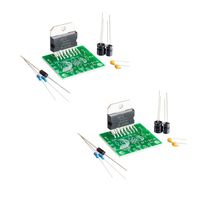 Comimark 2Pcs DC 12V TDA7297 Amplifier Board 15W+15W Dual-Channel Track Stereo Module Kit DIY