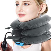 Neck Traction Device Collar Brace, Inflatable and Adjustable Neck Support Neck Stretcher, Neck Traction Decompression Support Ideal for Spine Alignment and Chronic Neck Pain Relief (Universal, Grey)