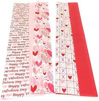 Valentine Tissue Paper Gift Wrapping Pink Red Hearts, 3-pk Set