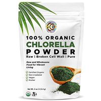 Earth Circle Organics - Certified Organic Chlorella Superfood Powder, Kosher, Cold Pressed, Broken Cell Wall, Vegan, High in Protein, Fiber & Amino Acids