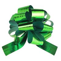 Metallic Pull Bows for Gift-Wrapping, 2-Piece (Large, Emerald)