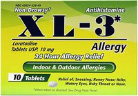 XL-3 Allergy Medicine | 24 Hour Relief from Seasonal Allergies, Non-Drowsy Allergy Medicine Relief from Sneezing, Runny Nose, or Itchy Eyes, Nose, and Throat; 10 Tablets