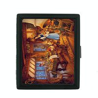 Perfection In Style Metal Cigarette Case Vintage Fairy Tale Design 011