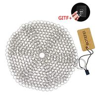 Cast Iron Cleaner Round 6.3" Chainmail Scrubber for Skillet, Pan, Griddle, Wok; Reusable Option to Scouring Pad; Does Not Rust like Steel Wool; Makes Cookware Cleaning Easy