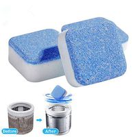 CHARMINER Solid Washing Machine Cleaner, Effervescent Tablet Washer Cleaner, Decontamination Cleaning Detergent with Triple Decontamination for Washer Bath Room Kitchen (12PCS)