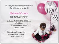 Pricilla 1st Birthday Invitations - Set of 20