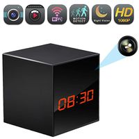 WiFi Hidden Clock Camera, Wireless Nanny Spy Cam with Alarm Clock, Night Vision, Motion Detection, App Control & Remote Viewing for Home/Office Security
