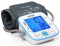 Blood Pressure Monitor Upper Arm, HOMIEE 4" Blood Pressure Machine with Backlit Display and Automatic Shut-Down, Digital BP Cuff Monitor with 9-17" Cuff and 2 x 90 Memories for Home Use, Blue