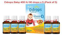 Ddrops Baby 400 IU 90 Drops x 5 (Pack of 5)