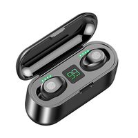 smggt F9 Led Display Heavy Bass Mini Earbuds Smart Touch TWS Wireless Earphones Bluetooth 5.0 Headphone with Microphone 8D Stereo Hi-Fi Headset with Charging Box for iPhone Android XP7 Waterproof