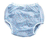 Haian Adult Incontinence Pull-on Plastic Pants (XX-Large, Blue Rindrops Print)