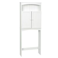 Zenna Home Cottage Collection Deluxe Over-The-Toilet Bathroom Spacesaver, Bathroom Storage, White