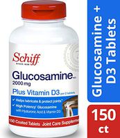 Schiff Glucosamine With Vitamin D3 & Hyaluronic Acid, 2000mg of Glucosamine, Joint Care Supplement Helps Lubricate & Protect Joints*, 150 Count