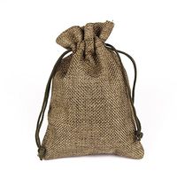 50pcs/Pack 10 * 14cm Wedding Party Favor Gift Pouch Jute Jewlery Bags Vintage Natural Burlap Hessia Gift Candy Bags Party Supply (Army Green)