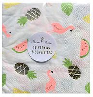 Meri Meri Beverage Napkins"Flamingo Pineapple" 14 Count