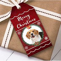 Beagle Dog Christmas Gift Tags (Present Favor Labels)