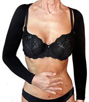 CzSalus Compression Massaging arms Sleeves, Lipedema, Lymphedema Support - Black Size L/XL