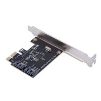 Tihebeyan PCI-E Cards, PCI Express to 2-Port SATA 3.0 PCI-E Cards SATA III 6Gbps Expansion Adapter Boards Card Compliant with PCIE 2.0 Expansion Card