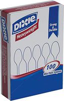 Dixie 806564 Grab-n-Go Polystyrene Tea Spoon Heavy-Weight White 100/Box (TH207)